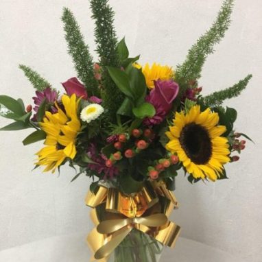 Arreglo Floral con Girasoles Mini