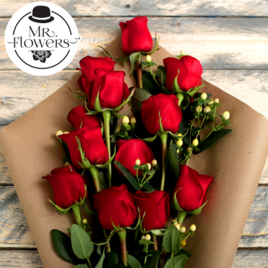 Ramo de 12 Rosas rojas